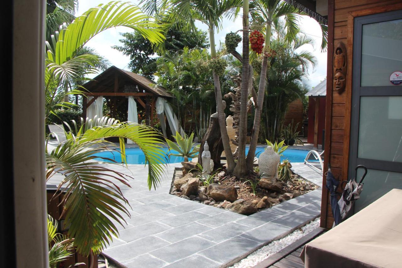 La Liane De Jade 974-Lodge Le Palissandre - Jacuzzi Privatif - Piscine Chauffee Le Bois de Nefles  Luaran gambar