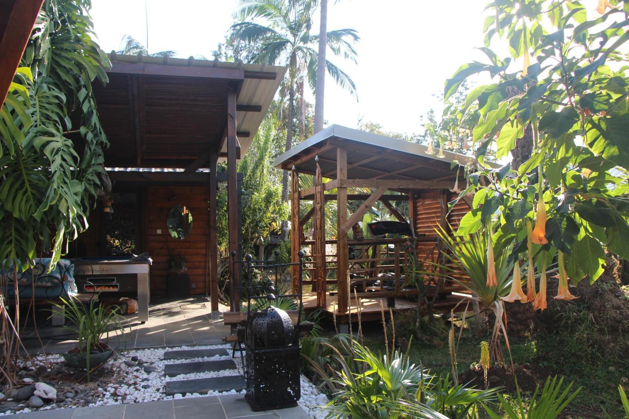La Liane De Jade 974-Lodge Le Palissandre - Jacuzzi Privatif - Piscine Chauffee Le Bois de Nefles  Luaran gambar