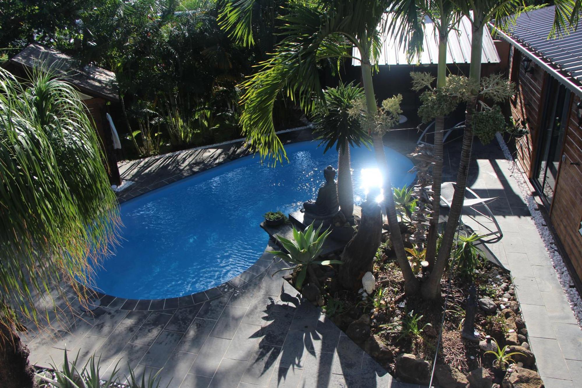 La Liane De Jade 974-Lodge Le Palissandre - Jacuzzi Privatif - Piscine Chauffee Le Bois de Nefles  Luaran gambar